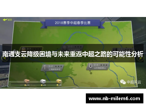 南通支云降级困境与未来重返中超之路的可能性分析