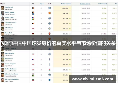 如何评估中国球员身价的真实水平与市场价值的关系